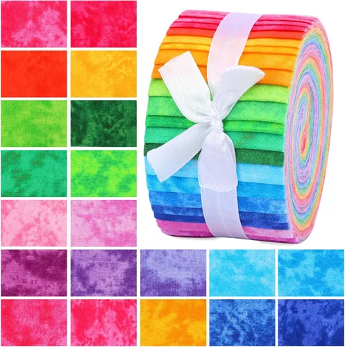 Vista 8 de Jelly Rolls de 40 piezas, tiras de tela para acolchar, tela para patchwork, tela de algodón acolchado, patchwork para manualidades