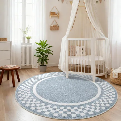 Vista 91 de GarveeHome Alfombra lavable de 5 x 7 pies para sala de estar, alfombra Beige festoneado