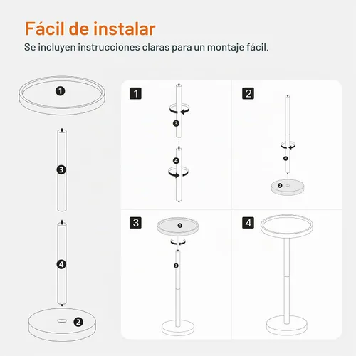 Vista 8 de HOOBRO Mesa auxiliar redonda pequeña, mesa de bebidas de bambú, mesa de café Martini con acento de pedestal para espacios pequeños en sala de estar