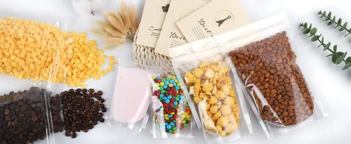 Vista 8 de 100 piezas de bolsas resellables, bolsas de pie transparentes de 3.9x5.9 pulgadas, bolsas de almacenamiento de alimentos con cierre de cremallera
