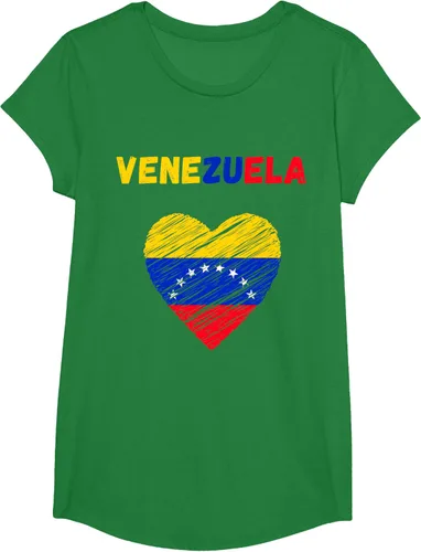 Vista 54 de Camiseta con la bandera venezolana con corazón de Venezuela, Negro