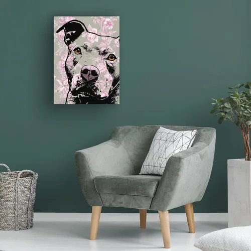 Vista 4 de Trademark Fine Art - Lienzo decorativo "Thoughtful Pit Bull" - 19 x 14
