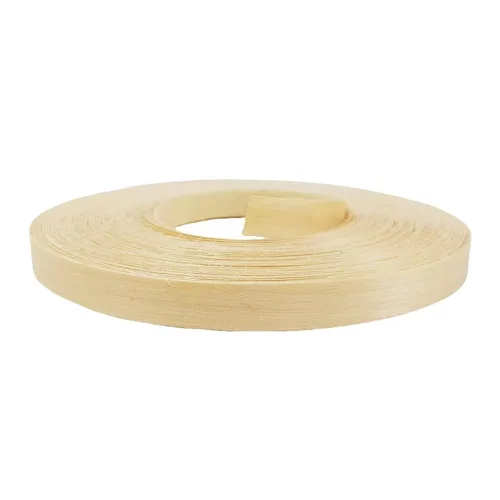 Vista 4 de Tira de bandas de borde de chapa de madera de abedul de 1/2 pulgada x 50 pies, sin planchar, borde de chapa de madera enrollado con adhesivo