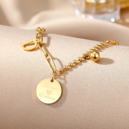 Vista 5 de Delicadas pulseras apilables chapadas en oro de 14 quilates, ajustables, de oro y plata, pulseras de cadena en capas ajustables y lindas pulseras