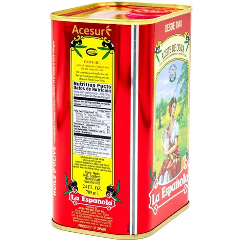 Vista 4 de La Española Aceite de oliva 100% puro, 24 onzas líquidas