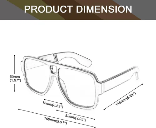 Vista 5 de Karsaer Gafas de aviador inspiradas en los años 70 para hombres y mujeres, marco cuadrado de doble puente, diseño de piloto audaz K7123
