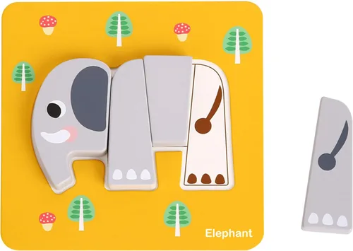 Vista 5 de Exclusivo juego de rompecabezas de Learning Curve My First Animals de Amazon para niños, multicolor