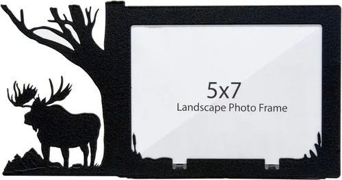 Vista 15 de Innovative Fabricators, Inc. Marco de fotos Wildlife, fabricado en Estados Unidos, osos y pinos, paisaje de 3.5 x 5 pulgadas