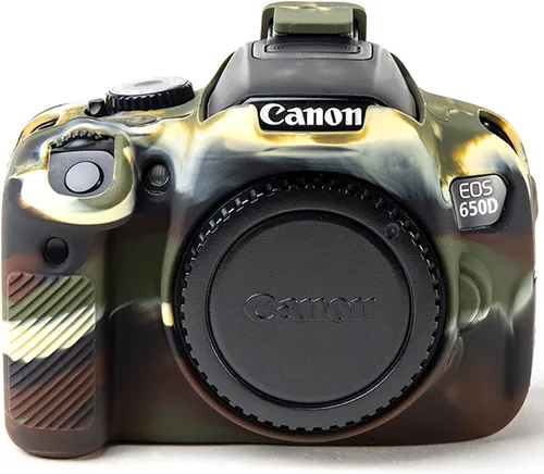 Vista 10 de Cubierta de cámara de silicona segura profesional Carcasa protectora de goma para Canon EOS 600D 650D 700D DSLR estuche de cámara (negro)