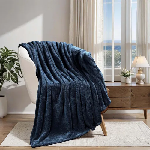 Vista 13 de Superior Manta Clásica de Forro Polar Sólido, Gruesa, Acogedora, Mantas Cálidas, Ropa de Cama y Manta de Sofá de Felpa Suave Aterciopelada, Linda