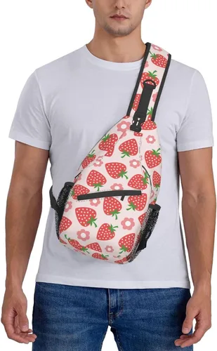 Vista 8 de Bolso bandolera para mujeres y hombres, mochila de viaje para senderismo, bolsa cruzada para el hombro, bolsa de pecho, casual, mochila deportiva