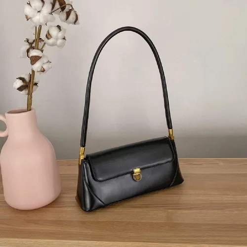 Vista 2 de Pequeño bolso de hombro de embrague para las mujeres mini bolso de mano de cuero con cierre de hebilla