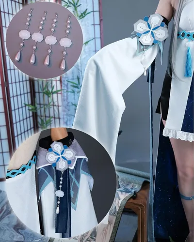 Vista 3 de NSPSTT Genshin Cosplay Navia Cosplay Vestido Genshin Impact Disfraz