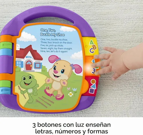 Vista 4 de Fisher-Price Ríe y aprende libro de historias con rimas