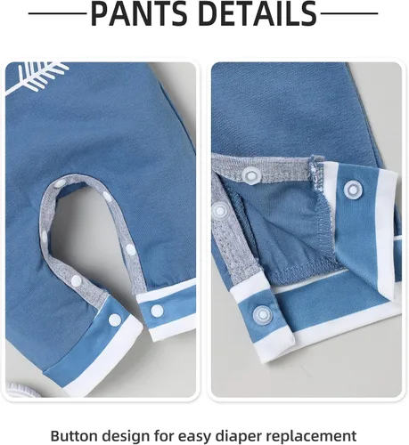Vista 4 de Mameluco de bebé recién nacido con estampado de alfabeto, traje de una pieza