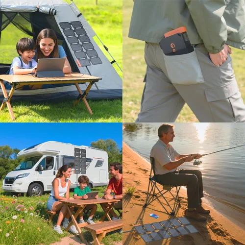 Vista 7 de FlexSolar Cargador de panel solar ultra portátil y ligero de 36 W
