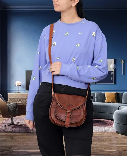 Vista 9 de C CUERO Bolso de cuero para mujer, bolso cruzado de cuero marrón genuino, bolso cruzado para mujer, bolso de viaje para el hombro, Marrón