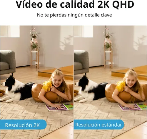 Vista 3 de aosu Cámara de seguridad 2K para interiores, monitor de bebé, cámara para mascotas de 360 grados para seguridad en el hogar con enrutador Wi-Fi