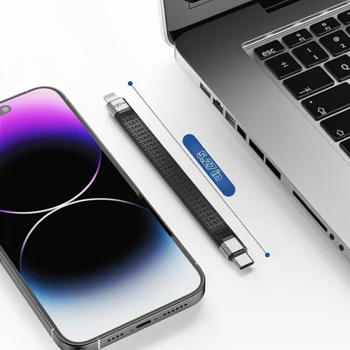 Vista 5 de Rixmie Cable corto USB C a Lightning, [certificado MFi-5.3 in] Carga rápida de 30 W para 14 Pro/14/13/13 Pro/12 Pro Max/12/11/11 Pro/X/XS, AirPods