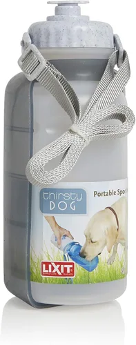 Vista 2 de Lixit Cuenco plegable de mano para perros (paquete de 2, granito)