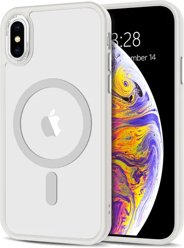 Vista 134 de Anuck - Funda magnética para iPhone 11 compatible con MagSafe, carcasa trasera mate translúcida dura, borde de TPU, delgada, resistente a impactos