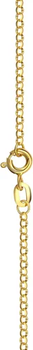 Vista 6 de PORI JEWELERS 10K Yellow Gold 2.0MM Round Rolo Link Chain Necklace - Made in Italy
