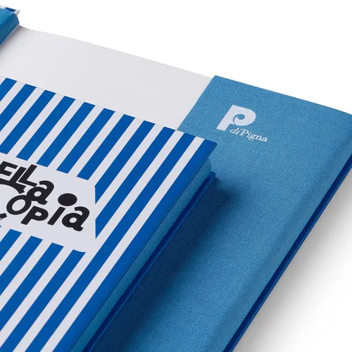 Vista 7 de PdiPigna - Cuaderno a rayas A5 Tapa dura Bella Copia Azul