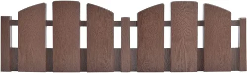 Vista 14 de EasyFlex Borde de Paisaje sin Excavación con Espigas de Anclaje, 11.4 cm de Alto, Valla Decorativa de Aspecto de Madera Adirondack, Kit de 4.57 m