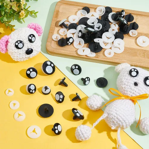 Vista 3 de PH PandaHall Ojos grandes de seguridad, 40 juegos de ojos de ganchillo, ojos amigurumi, ojos de animales de peluche, ojos kawaii, ojos artesanales