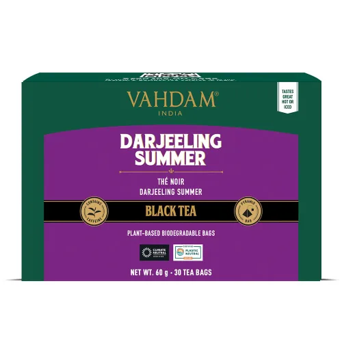 Vista 23 de VAHDAM - Bolsas de té negro Assam (100 unidades) con alto contenido de cafeína, sin gluten, bolsas de té de hojas sueltas enteras Fuertes