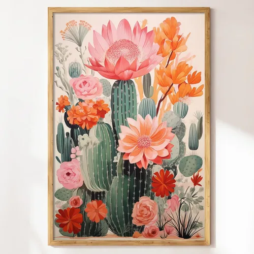Vista 8 de Arte de pared de paisaje del desierto, arte en lienzo de agave, imágenes de cactus del desierto, cuadros de fotografía de naturaleza, cuadros