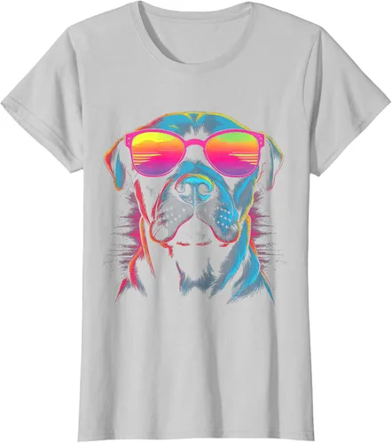 Vista 18 de Pit Bull Mom Dog Lover Colorido Artistic Pitbull Owner - Camiseta para mujer, Negro