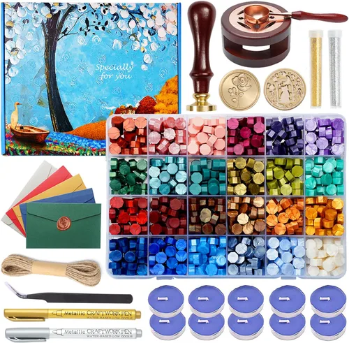 Vista 5 de 360 PCS Calcomanías Adhesivas de Doble Cara para Sello de Cera Masilla Adhesiva Pegajosa Removible (1 pulgada) para Calcomanías de Sellado de Cera