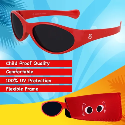 Vista 3 de Optix 55 Gafas de sol para bebé, 100% protección UV, gafas de sol para bebés y niños (edades 0-3 años)