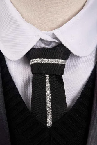 Vista 5 de Loesoul Kids Wednesday Dress Addams Cosplay Costume Wednesday Addams Uniform Dress Shirt Coat Outfit Halloween Suit