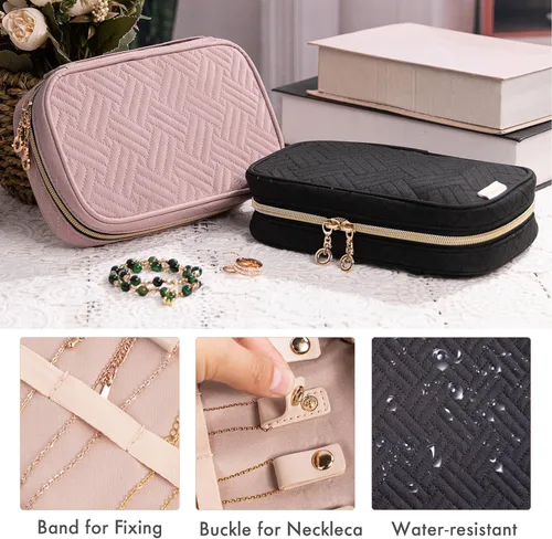 Vista 4 de Travel Jewelry Case Organizer - Small Jewelry Travel Organizer - Jewelry Holder Organizer Travel - Jewelry Travel Case for Tangel Free Necklace