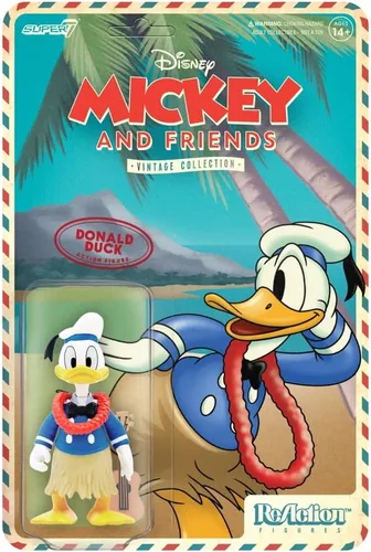 Vista 4 de Super7 Disney Vintage Collection Donald Duck - Figura de reacción de 3.75 pulgadas