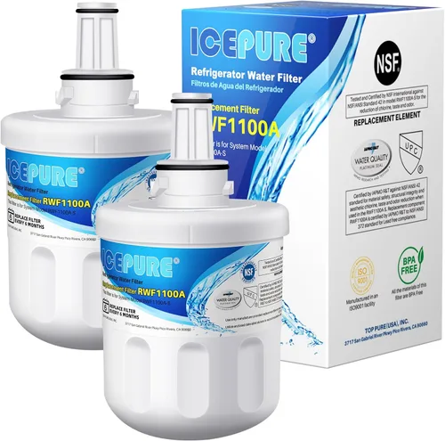 Vista 10 de ICEPURE Filtro de agua alcalino DA29-00003G de repuesto para refrigerador Samsung DA29-00003A, DA29-00003B, Aqua-Pure Plus, HAFCU1, FMS-1 WSS-1