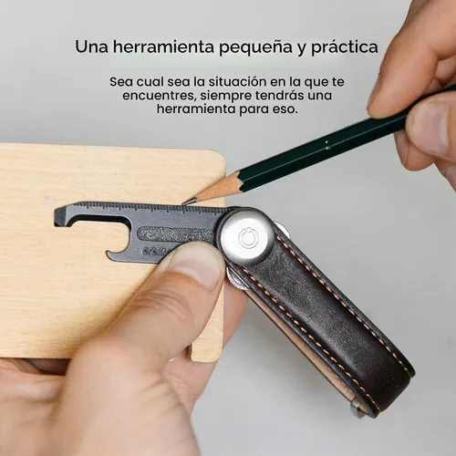 Vista 4 de Herramienta múltiple Orbitkey V2 - Plata Clip V2 incluido Multiherramienta 9 en 1 Accesorio magnético seguro Transporte diario