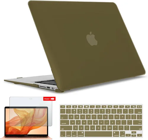 Vista 41 de iBenzer Carcasa rígida de plástico con superficie suave 3 en 1 y cubierta para teclado y protector de visualización para MacBook Air, Negro