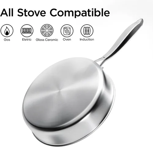 Vista 5 de COOKER KING Sartén híbrida de 3.6 cuartos de galón con tapa, sartén