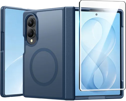 Vista 266 de FNTCASE Funda para iPhone 17 Pro: Fundas delgadas translúcidas de color azul claro compatibles con MagSafe, protección completa de la cámara