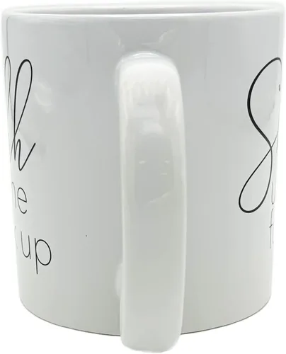Vista 2 de Island Dogs Taza gigante de cerámica Shhhut the Fk Up de 22 onzas – Exprésate audazmente con esta divertida taza de café, taza de café de cerámica