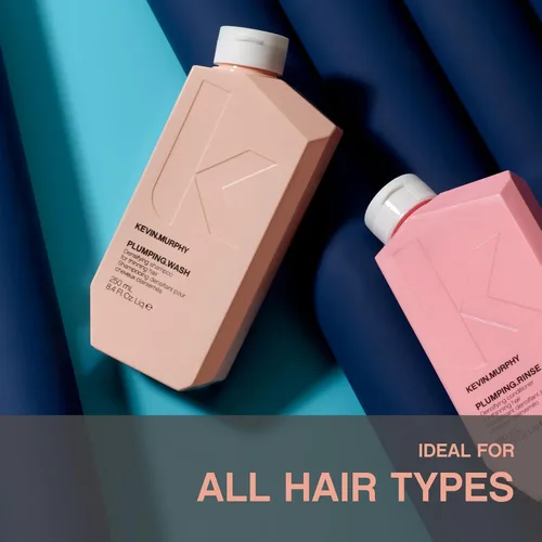 Vista 5 de Enjuague para cabello fino Kevin Murphy Plumping Wash y Rinse set de dos, 8.4 onzas.