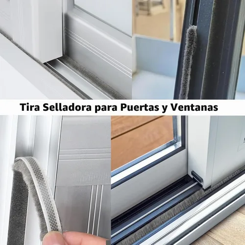 Vista 7 de Cinta de sellado de COUMENO para tope resistente 0.2inX0.4inX33FT adhesiva impermeable para puertas y ventanas, perfecta para bloquear corrientes