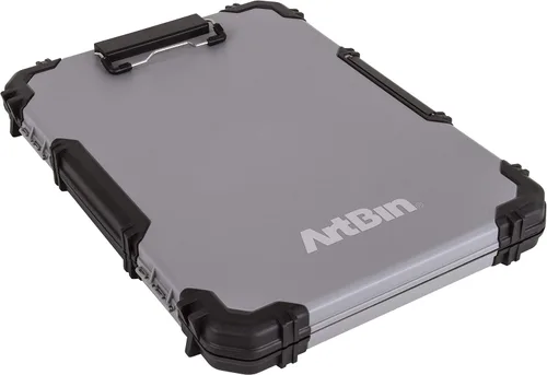 Vista 7 de ArtBin 6838AG - Tablero de dibujo, superficie de dibujo portátil con almacenamiento interno de arte y manualidades, color gris