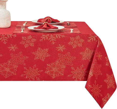Vista 36 de Mantel redondo de poliéster resistente al agua y las manchas, lavable, mantel de tela para mesa de cocina y comedor