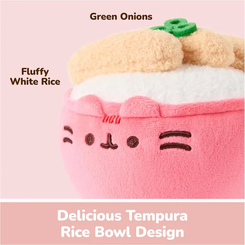 Vista 5 de GUND Pusheen Bento Katsu - Tazón de arroz de 6 pulgadas, juguete de peluche