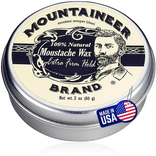 Vista 8 de Cera de bigote de marca Mountaineer, natural, sin residuos, clara y fácil de usar, 2 oz de estaño, Original