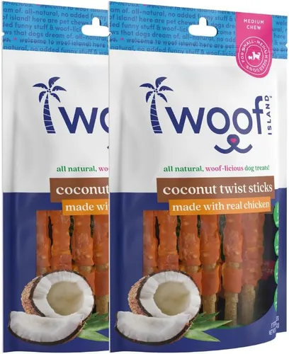 Vista 10 de Coconut Doggie Chews - Golosinas de coco para mascotas de primera calidad, totalmente naturales, masticables saludables para cachorros y sin piel